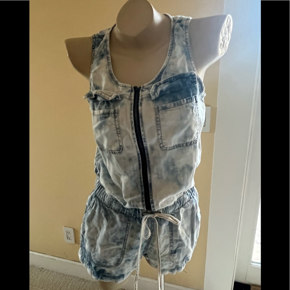 Life in progress demin tie dye romper